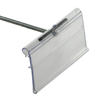 Azar Displays – Porte-étiquettes à retourner et balayer, 1,5 x 3 po, 50/paquet (700843)-1 1/2 haut. x 3 larg. (po)