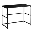 Monarch Specialties - 7776 Bureau 40 po - Noir/Metal Noir-Bureau spacieux dans une finition laminée noire et élégante