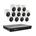 Swann - Pro Enforcer Système de sécurité NVR Ultra HD 4K 16 canaux - Blanc-Diffusez des vidéos depuis votre caméra via Google Assistant et Chromecast, Google Home Hub ou via des appareils Alexa avec écran, tels que Echo Spot