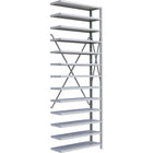 Metalware – Étagère enclenchable RK416, 13 tablettes, 36 x 24 x 100 po, gris pâle-Système de tablettes ajustables offrant un espace de rangement solide, mais économique qui convient à vos besoins