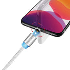 CJ Tech - Câble de charge universel magnétique de Micro USB, Type C et Lightning Non MFI 6 pi - Blanc-Strictement un câble de charge et ne transfère pas de données