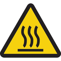 Accuform Signs - Étiquettes De Sécurité Avertissement Iso - Surface Chaude, 4po x 4po, Vinyle, Pictogramme-Type d'affichage Adhésif
