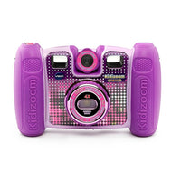 VTech KidiZoom Twist - Bilingue AN/FR  - Violet-Cet appareil photo pour enfants est doté d'un objectif rotatif et pivotant qui permet aux enfants de prendre facilement des égoportraits et des photos de leurs amis et famille.
