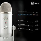 Blue Yeti USB Condenser Microphone - Silver-Positionable design: Pivot the mic in relation to the sound source to optimize your sound quality thanks to the adjustable desktop stand and track your voice in real time with no-latency monitoring