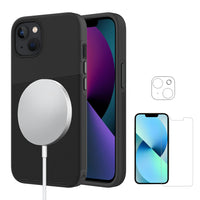 AXS - PROTech Plus etui Noir compatible avec MagSafe&Protecteur d'ecran et de lentille de camera pour Apple iPhone13,Noir-PROTech Plus - Resistant aux chutes jusqu'a 10 pieds