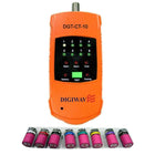 Digiwave – Mappeur pour câbles coaxiaux à 8 voies , 7,1 x 5,1 x 2,8 po, orange-Permet d’effectuer des tests en circuit ouvert et en court-circuit