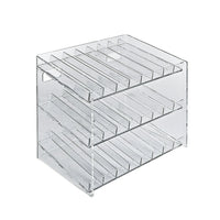Azar Displays – Présentoir de cosmétiques, 12 larg. x 10,5 haut. x 8 prof. (po), 24 compartiments (222683)-3 niveaux avec 24 compartiments mesurant 1 -1/4 po de large