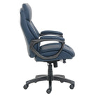 Fauteuil de direction Serta SmartLayers Landry, bleu-Accoudoirs rembourrés élégants sculptés à la main