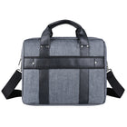Sacoche pour Ordinateur Portable 13-14", Sac à Bandoulière, Sac de Travail/Voyage/Affaires, Matière Déperlante - Grise-2 styles de portage (porté main et bandoulière bandoulière)