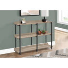 Monarch Specialties - 2218 Table D'Appoint 48 po L - Console Taupe Foncé/Metal Noir-Garantie : 1 an limite pour les pieces
