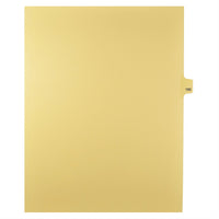Markmaker - Intercalaires imprimes Legal, Chamois, 1/25th coupe, format lettre, sans trous, 25 tabs/PQT, 5 PQT/Boite, Numero 185-Intercalaires imprimes Legal