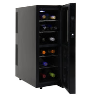 Koolatron - Cellier à vin à 2 zones pour 12 bouteilles - Noir-Capacité de 12 bouteilles bordelaises standard, 6 dans la zone du haut et 6 dans la zone du bas