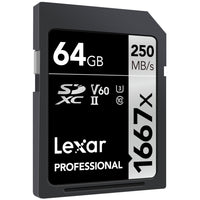Lexar, Carte mémoire 64Go SDHC 1667x UHS-II-Carte Lexar Professional 1667x SDXC™ UHS-II