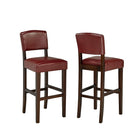 Brassex – Tabouret de bar 5422-RD, 29 po, lot de 2, rouge-Dimensions : 17 x 15 x 29