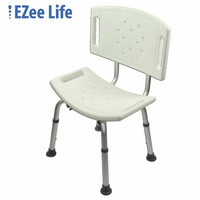 EZee Life - Chaise de douche sans outils (CH1060TF) avec dossier, blanc-Dimensions Long x Larg x Haut : 13 x 20 x 14 (po)
