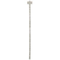 Eddie's - Bandes de marchandisage avec broche à pousser 12 - 30.5" H x 3/4" L - Plastique - Blanc - Paquet de 50 (200004-50)-Bandes de merchandising