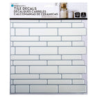 CTG Brands Multi Rectangular Wall Tile, 10" x 10", White, 6 Pack-Polyvalent: utilisez les collants muraux pour dosseret à peler et coller pour les murs d'évier de cuisine, le dosseret de salle de bain, les murs de chambre à coucher, la buanderie, l'escalier ou sur toute autre surface plane non poreuse