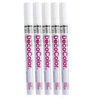 JAM Paper - Marqueur de peinture opaque à pointe fine, blanc, 5/paquet (7665913g)-Marqueur de peinture opaque à la couleur bien visible idéal pour écrire ou surligner des passages