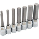 Dynamic Tools – Ensemble de 7 douilles métriques hexagonales, prise de 1/2 po, standards et profondes, 6 à 19mm-Comprend : 6, 8, 10, 12, 14, 17, 19 mm