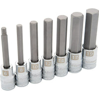 Dynamic Tools – Ensemble de 7 douilles métriques hexagonales, prise de 1/2 po, standards et profondes, 6 à 19mm-Comprend : 6, 8, 10, 12, 14, 17, 19 mm
