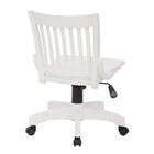 OSPHF Chaise de banquier de luxe sans accoudoirs, blanc  -Réglage de la tension et de l'inclinaison