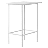 Monarch Specialties - 2376 Bar Maison - Dessus Blanc Et Metal-Rehaussée des pieds robustes en métal blanc pour un look contemporain