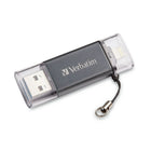 Verbatim - Clé Dual USB 3.0 Store 'n' Go de 64 Go pour dispositifs Apple Lightning, Graphite (49301)-Capacité de stockage de 64 Go