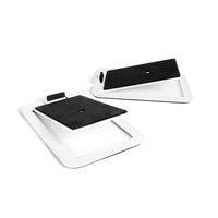 Kanto – Supports de haut-parleur de table S4 pour haut-parleurs de taille moyenne, blanc-Angle de 16 degrés plaçant les haut-parleurs en direction de vos oreilles