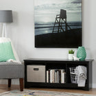 South Shore – Banc de rangement Vito, noir pur (10330)-Cubes peuvent tenir les paniers Storit de South Shore (8050140)
