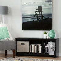 South Shore – Banc de rangement Vito, noir pur (10330)-Cubes peuvent tenir les paniers Storit de South Shore (8050140)