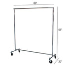 Eddie's - Support roulant pour vendeur - 65" H x 60" L - Chrome (210000-1)-Tubes chromés à usage intensif