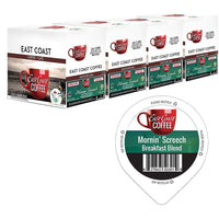East Coast Coffee – Mélange bio du petit déjeûner Mornin' Screech, torréfaction légère, velouté, recyclable, paq./96-Recharges K-cup
