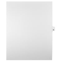 Markmaker - Intercalaires imprimes Legal, Blanc, 1/25th coupe, format lettre, sans trous, 25 tabs/PQT, 5 PQT/Boite, Numero 62-Intercalaires imprimes Legal