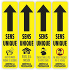 Eddie's Hang-Up Display Ltd. Kit de décalcomanies de sol unidirectionnelles, Francais-Canaux de dégagement d'air pour une application rapide, facile et sans bulles