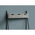 Monarch Specialties - 7331 Bureau 32 po L - Gris/Metal Noir-Beaucoup de rangement avec un long tiroir a coulisses de métal avec poignée intégrée et 3 tiroirs sur le dessus avec une étagère pour d'autres articles essentiels à portée de main