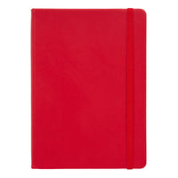 General Supply - Ensemble de bloc-notes et stylo - cuir vegetalien - rouge-240 pages lignees