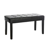 CorLiving – Banc California LMY-100-O à 24 panneaux, similicuir, noir-Capitonnage élégant à 24 panneaux