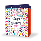 Grands sacs-cadeaux, « Happy Birthday », 12/paquet-« Happy Birthday »