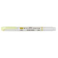 Zebra – Surligneur double pointe style stylo Mildliner, jaune doux-Double pointe : biseautée, pastille