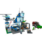 LEGO City - Le poste de police Ensemble de construction - 668 pièces-Que contient la boîte ? - Tout ce dont les enfants ont besoin pour construire un poste de police à trois niveaux, un véhicule de patrouille, un hélicoptère et un camion poubelle, une figurine de chien et cinq figurines, dont trois personnages de la série télé LEGO City