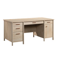 Sauder 66"W La Collection Whitaker Point Bureau Ministre - Finition Natural Maple-Surface supérieure en panneau solide et léger de 1 po d'épaisseur