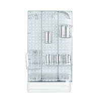 Azar - Kit d'organisateur de mur de panneaux perfacturés de 10 pièces avec un panneau et un assortiment accessoire - Clear-Vendu en multiples de: 1