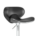 CorLiving™ - Tabouret de bar courbé anatomique et ajustable, similicuir noir, ensemble de 2-La conception courbée anatomique de style cygne permet un confort et un soutien accrus