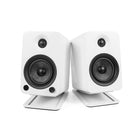 Kanto – Supports de haut-parleur de table S4 pour haut-parleurs de taille moyenne, blanc-Supporte des haut-parleurs pesant jusqu'à 8 livres