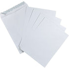 Staples - Enveloppes kraft pour catalogue avec fermeture QuickStrip, 9 x 12 po, 24 lb, blanc, boîte de 100-Adhésif QuickStrip permet de fermer l'enveloppe sans humidité Retirez simplement la bande et appuyez pour fermer