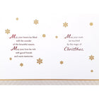 Rosedale Gold - Cartes de souhaits avec enveloppes "Joyeux Noël" Flocons de neige - 5-1/2 po x 8 po - Anglais - Paquet de 6-Message extérieur: Joyeux Noël