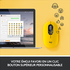 Logitech POP Mouse avec Sans Fil - Blast-Le bouton emoji: Pressez le bouton coloré au milieu de la souris et ouvrez le menu emojis pour vos conversations. Créez votre raccourci en utilisant Logitech Software (Windows et macOS seulement)