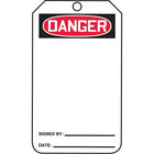 Accuform Signs - Étiquettes De Sécurité Avec Entête Vierge, Papier Cartonné, 3-1/8po La X 5-7/8po H, Anglais, paquet de 25-Hauteur 5-7/8po