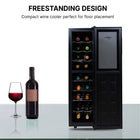 Koolatron - Cellier à vin étroit à 2 zones pour 18 bouteilles - Noir-Refroidissement thermoélectrique sans vibration que ne dérangera pas les sédiments