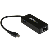 StarTech  Adaptateur réseau de USB-C vers Gigabit avec port USB 3.0 supplémentaire-1